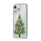 Sparkling Christmas Tree iPhone 14 Pro Max Clear Tough Case Silver Angled Image