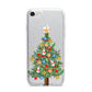 Sparkling Christmas Tree iPhone 7 Bumper Case on Silver iPhone