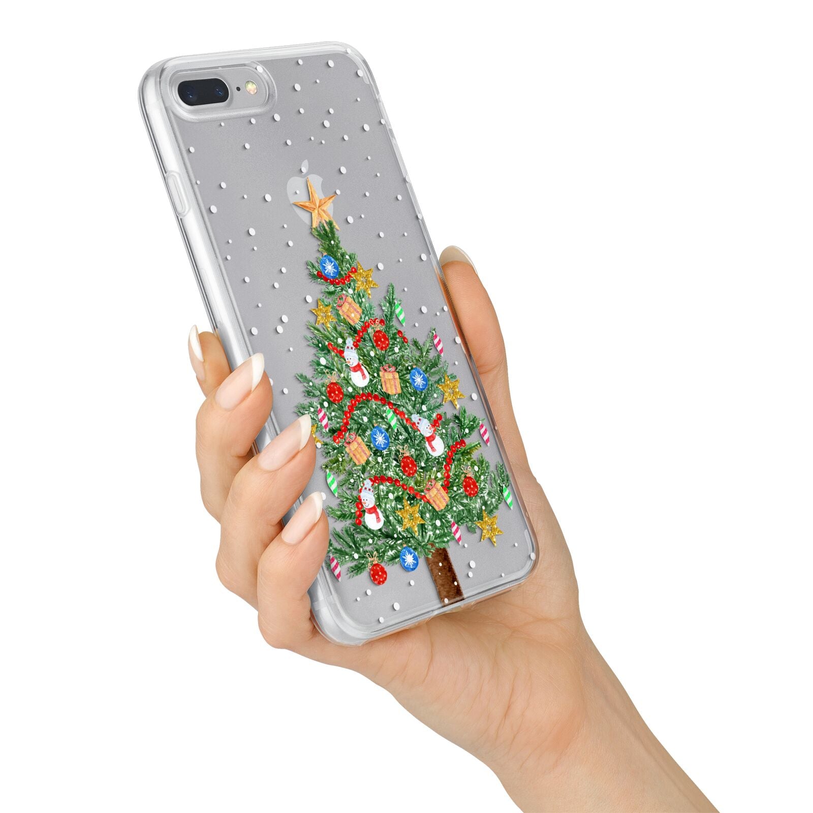Sparkling Christmas Tree iPhone 7 Plus Bumper Case on Silver iPhone Alternative Image