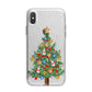 Sparkling Christmas Tree iPhone X Bumper Case on Silver iPhone Alternative Image 1