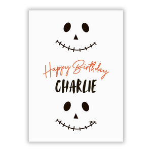 Spooktacular Birthday Personalised Greetings Card