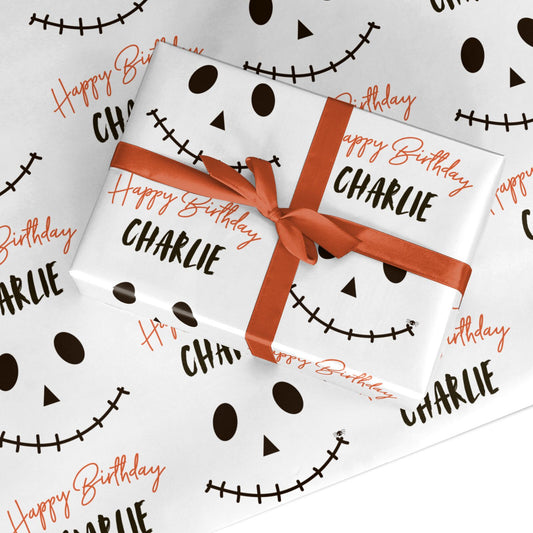 Spooktacular Birthday Personalised Custom Wrapping Paper