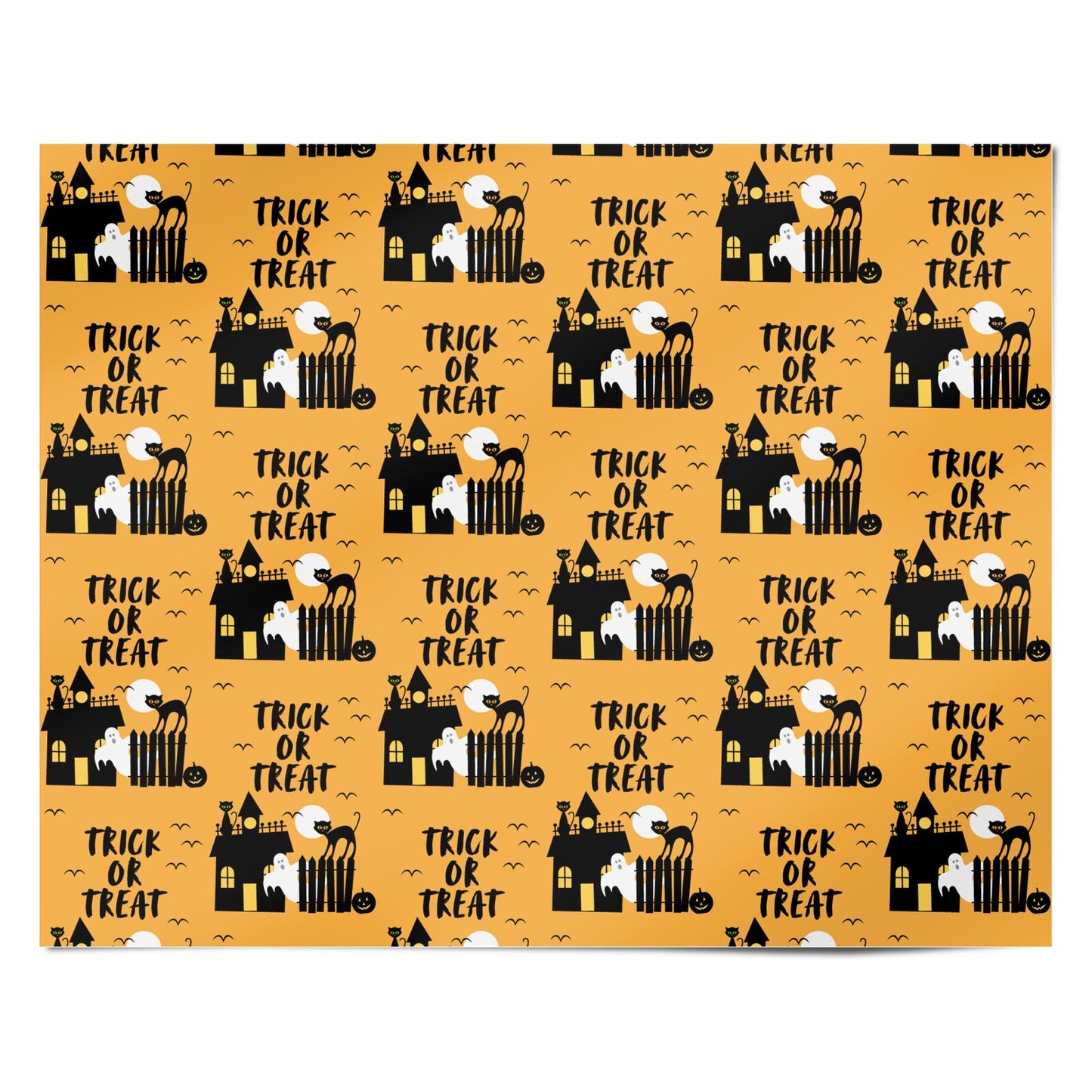 Spooky Trick or Treat Personalised Wrapping Paper Alternative