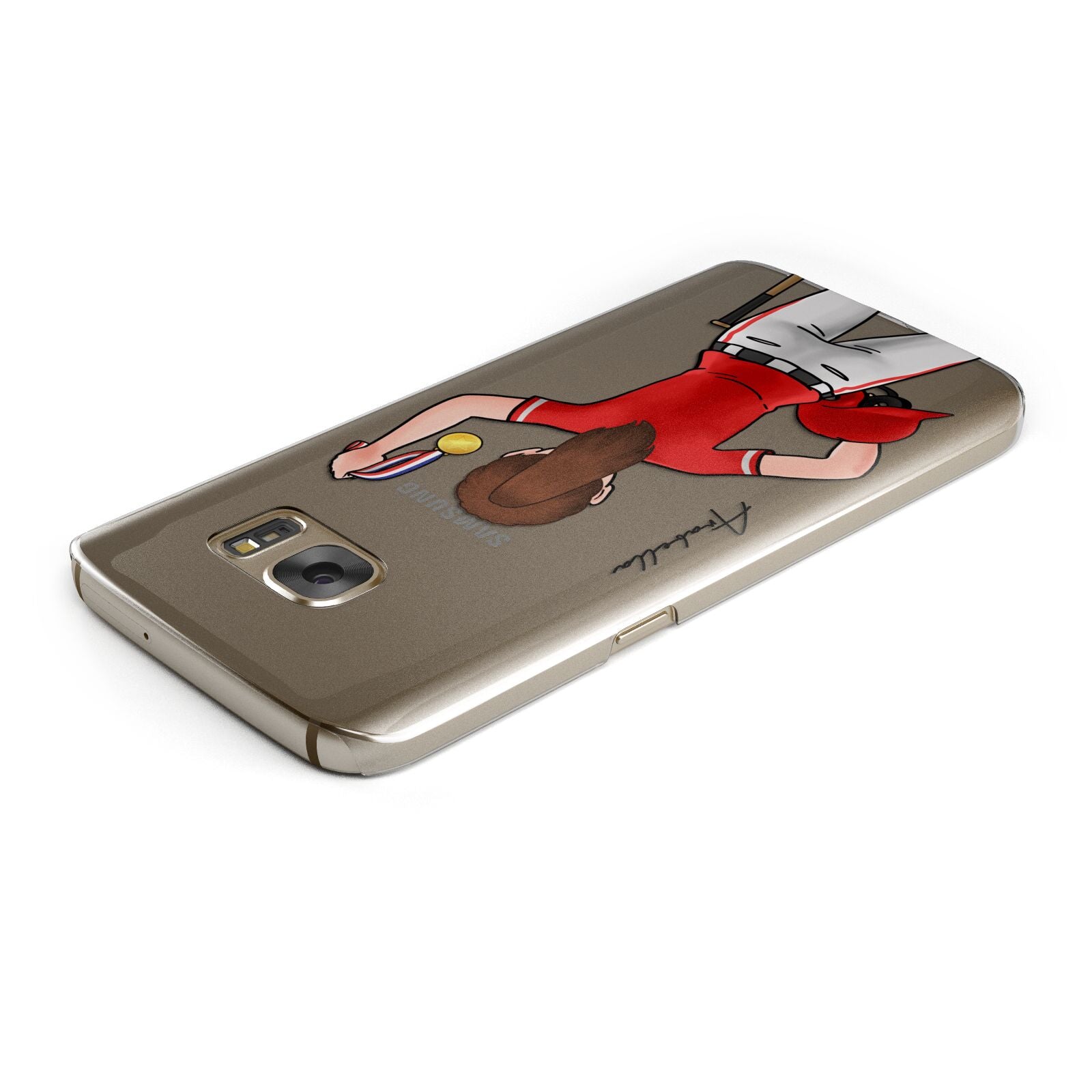 Sports Girl Personalised Samsung Galaxy Case Top Cutout