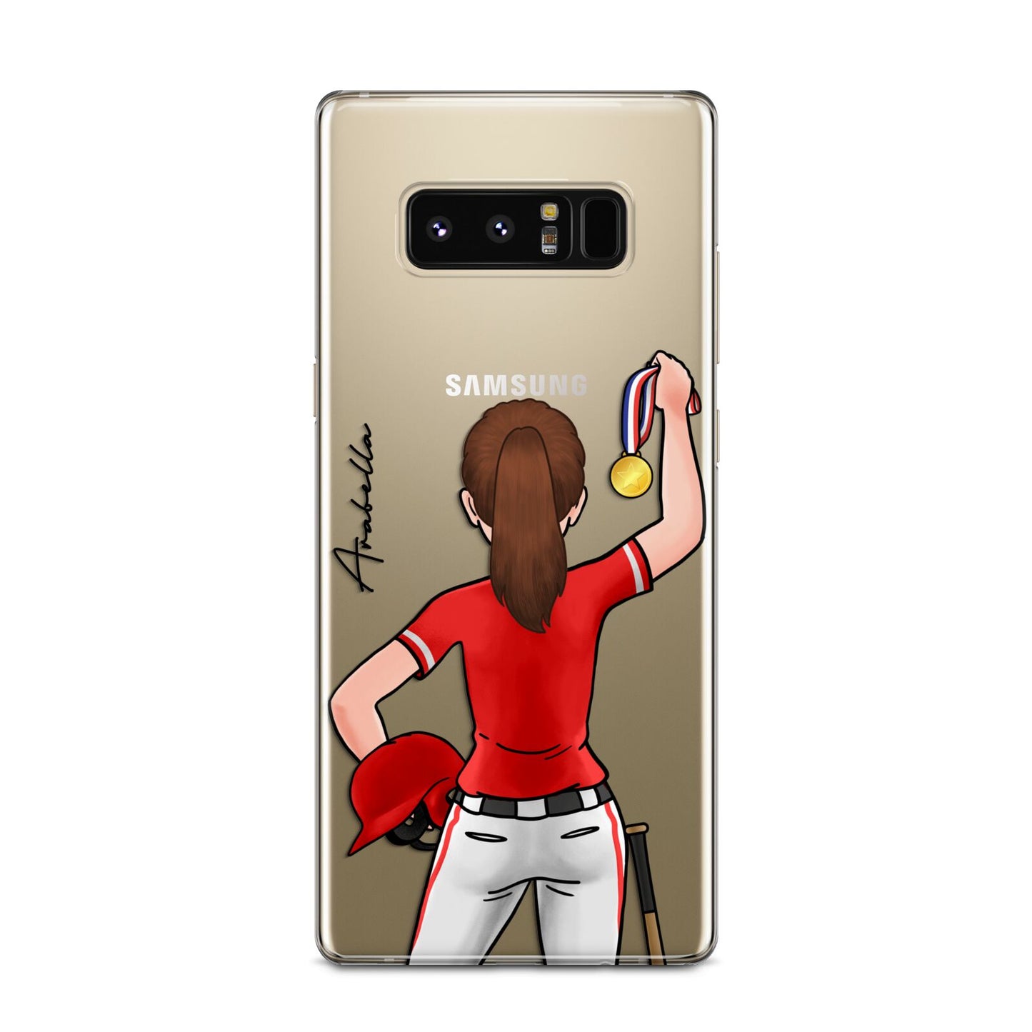 Sports Girl Personalised Samsung Galaxy Note 8 Case