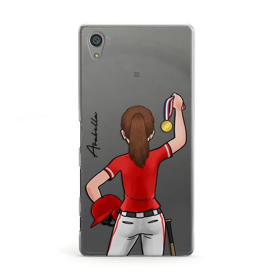 Sports Girl Personalised Sony Xperia Case