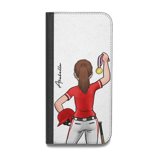 Sports Girl Personalised Vegan Leather Flip iPhone Case
