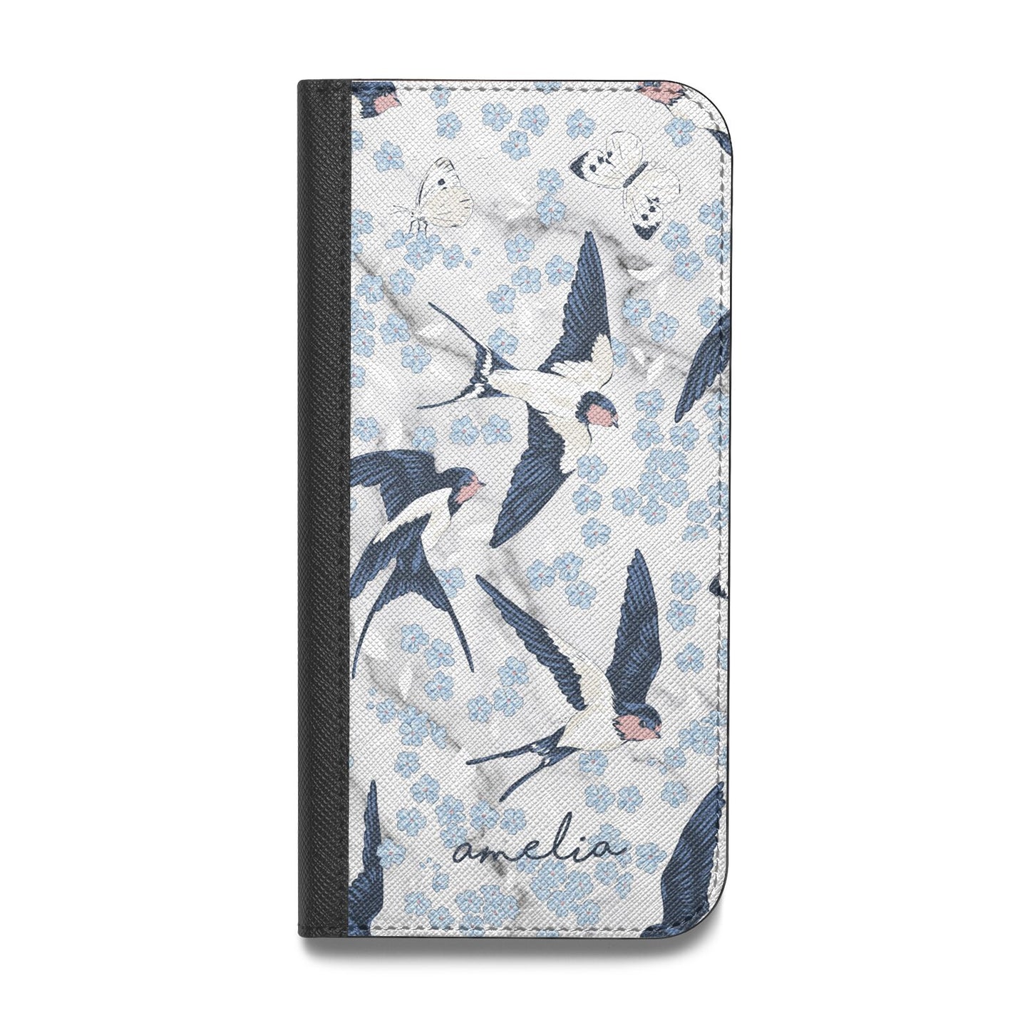 Spring Birds Vegan Leather Flip Samsung Case