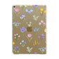 Spring Floral Pattern Apple iPad Gold Case