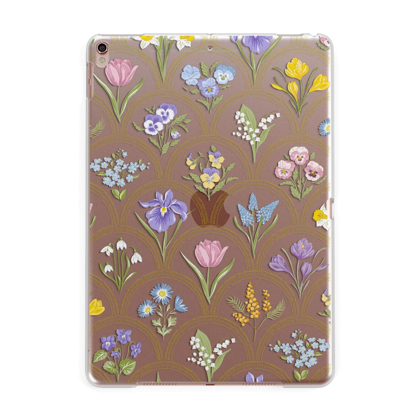 Spring Floral Pattern Apple iPad Rose Gold Case