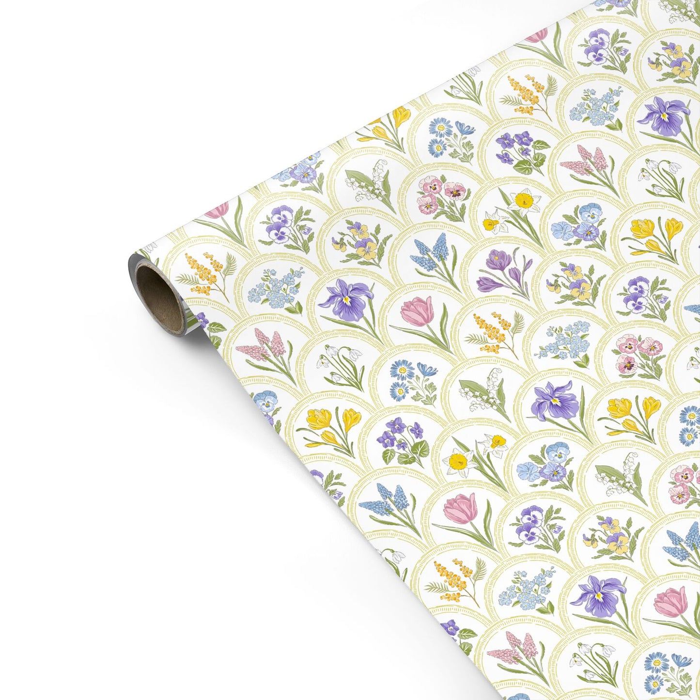 Spring Floral Pattern Personalised Gift Wrap