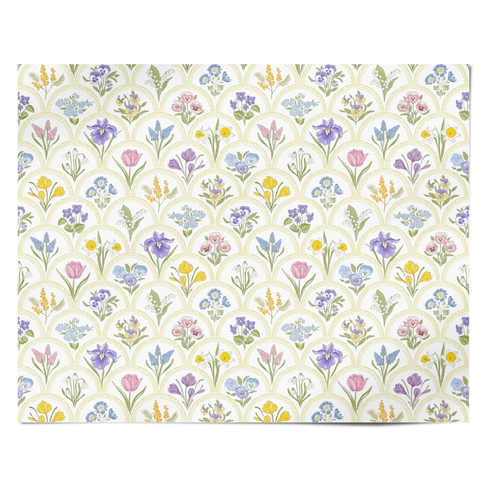 Spring Floral Pattern Personalised Wrapping Paper Alternative