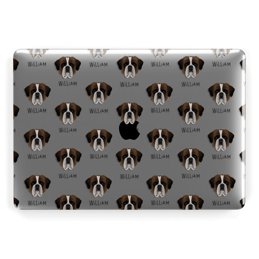 St Bernard Icon with Name Apple MacBook Case