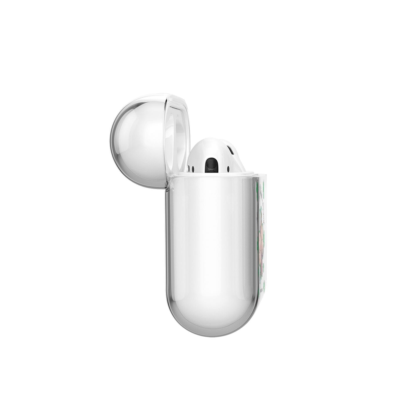 St Patricks Day Photo Upload AirPods Case Side Angle