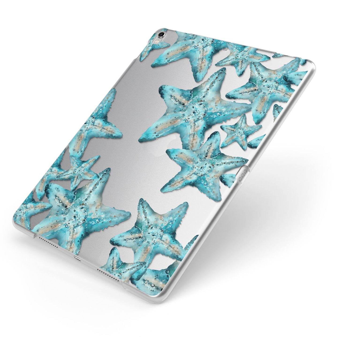 Starfish Apple iPad Case on Silver iPad Side View