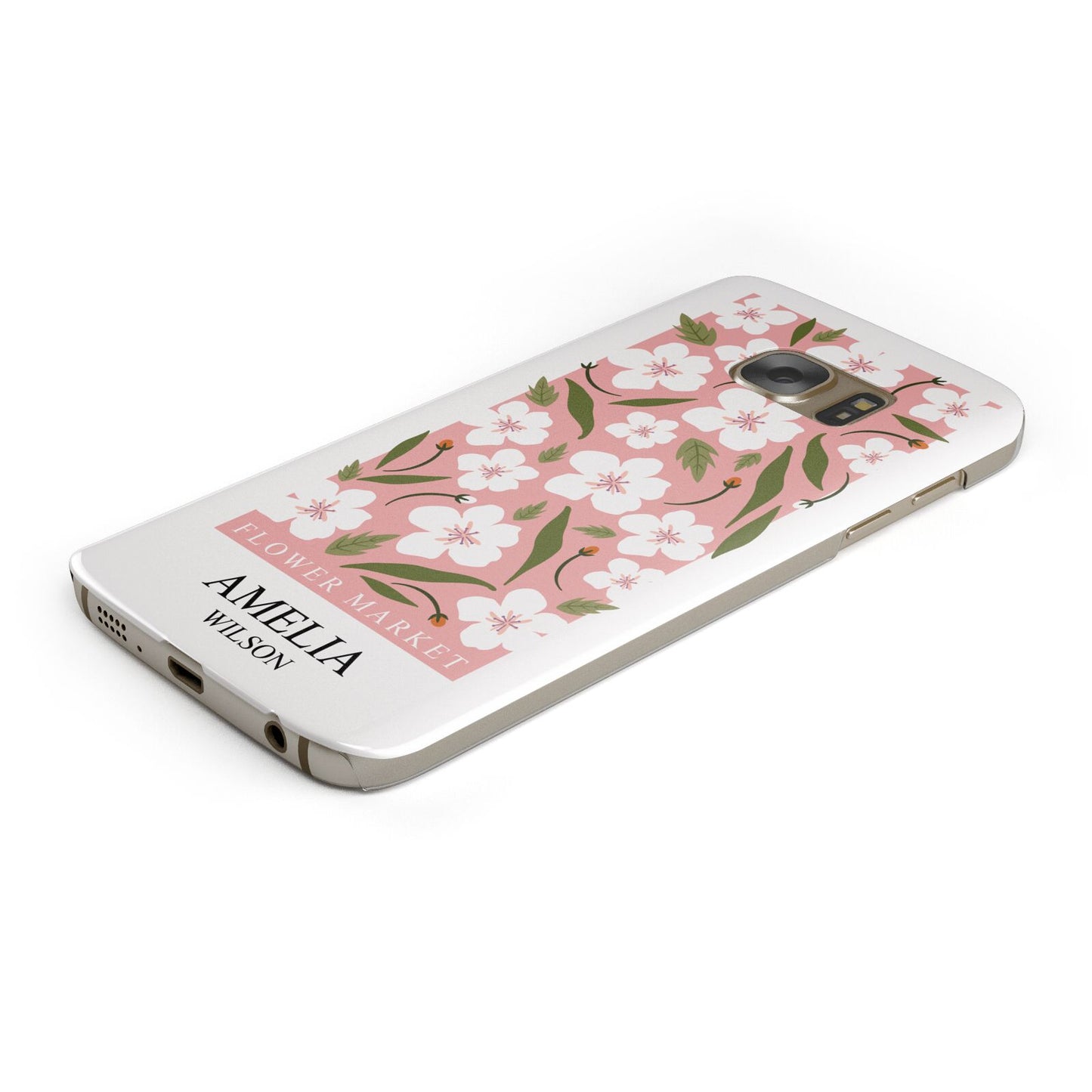 Stockholm Flower Market Poster Protective Samsung Galaxy Case Angled Image