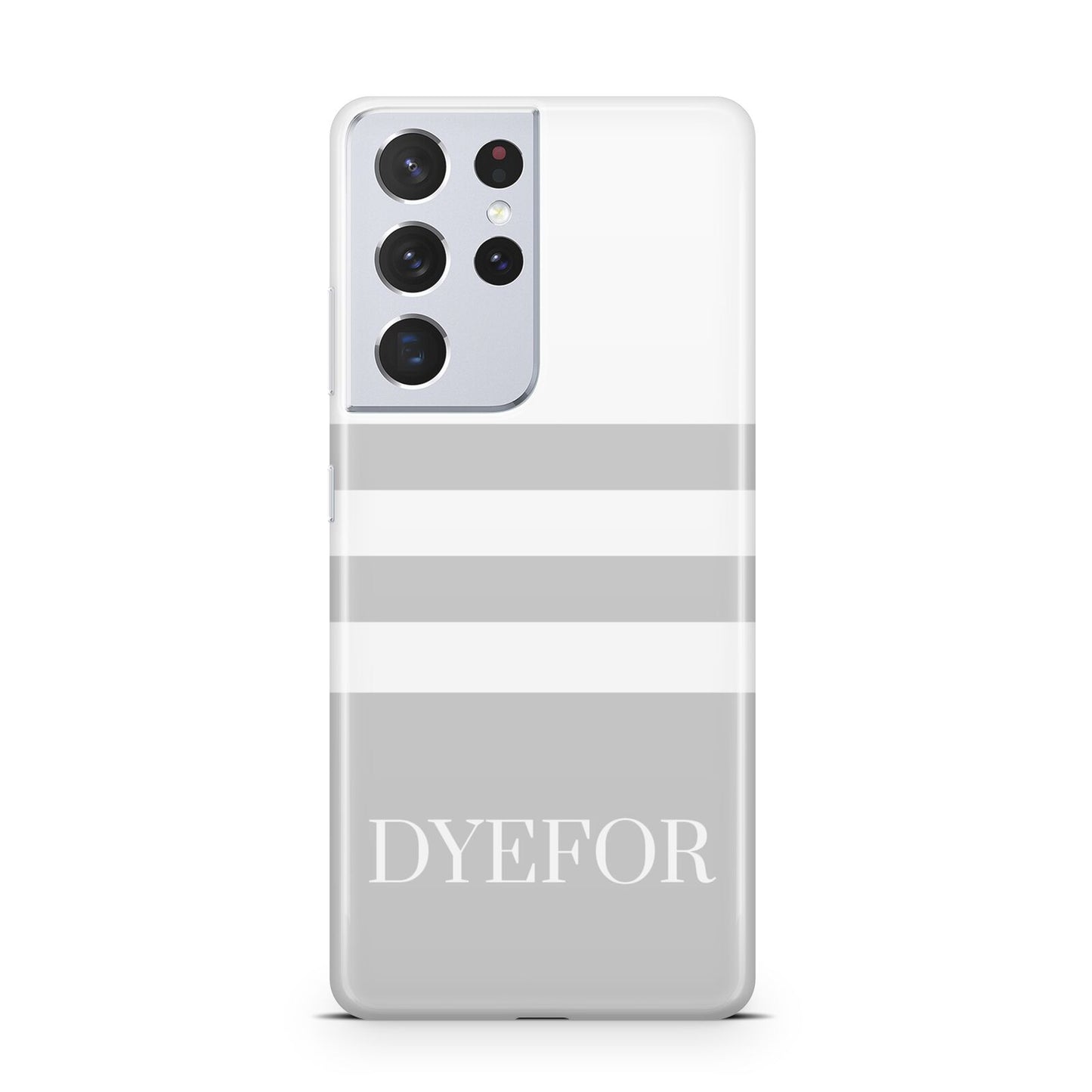 Stripes Personalised Name Samsung S21 Ultra Case