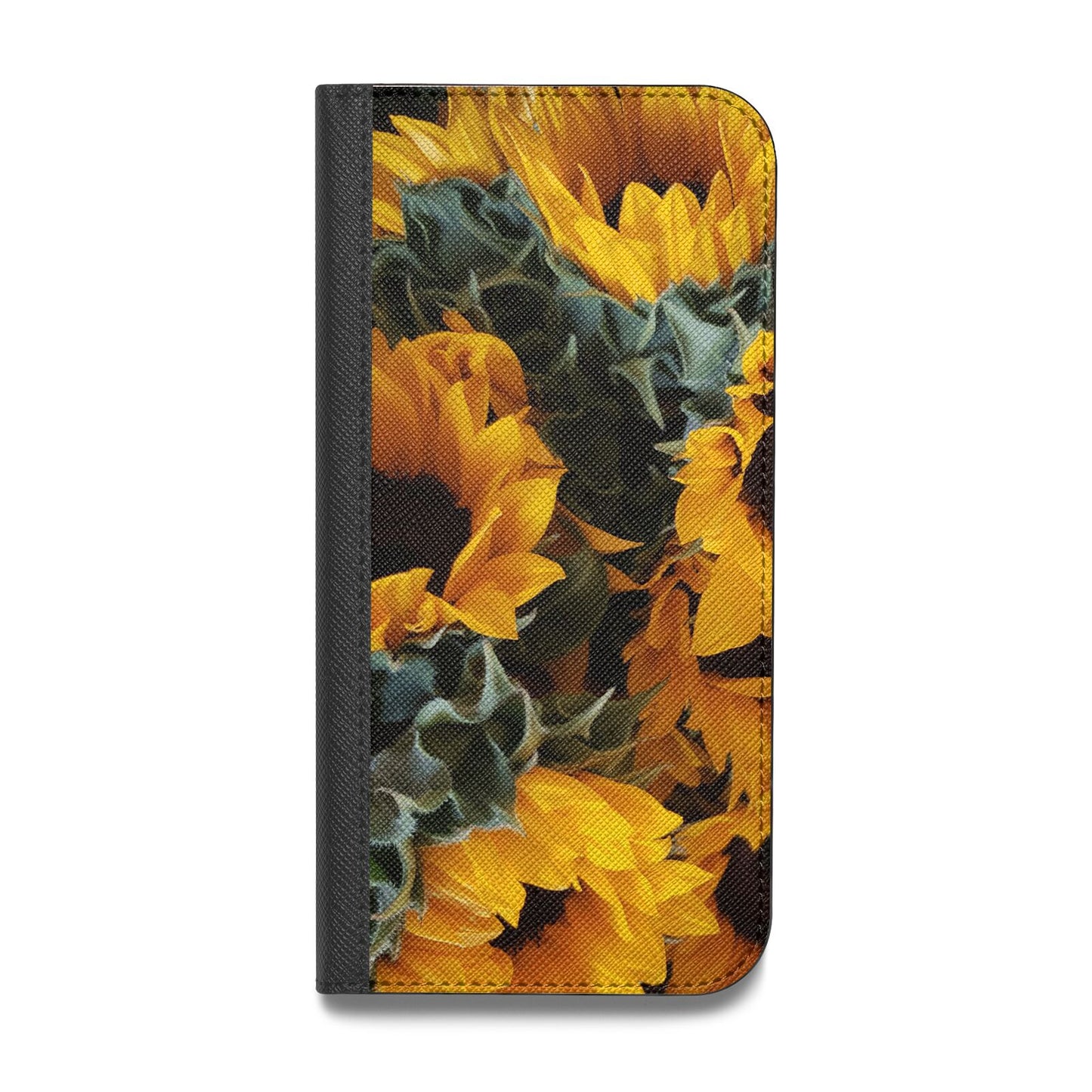 Sunflower Vegan Leather Flip Samsung Case