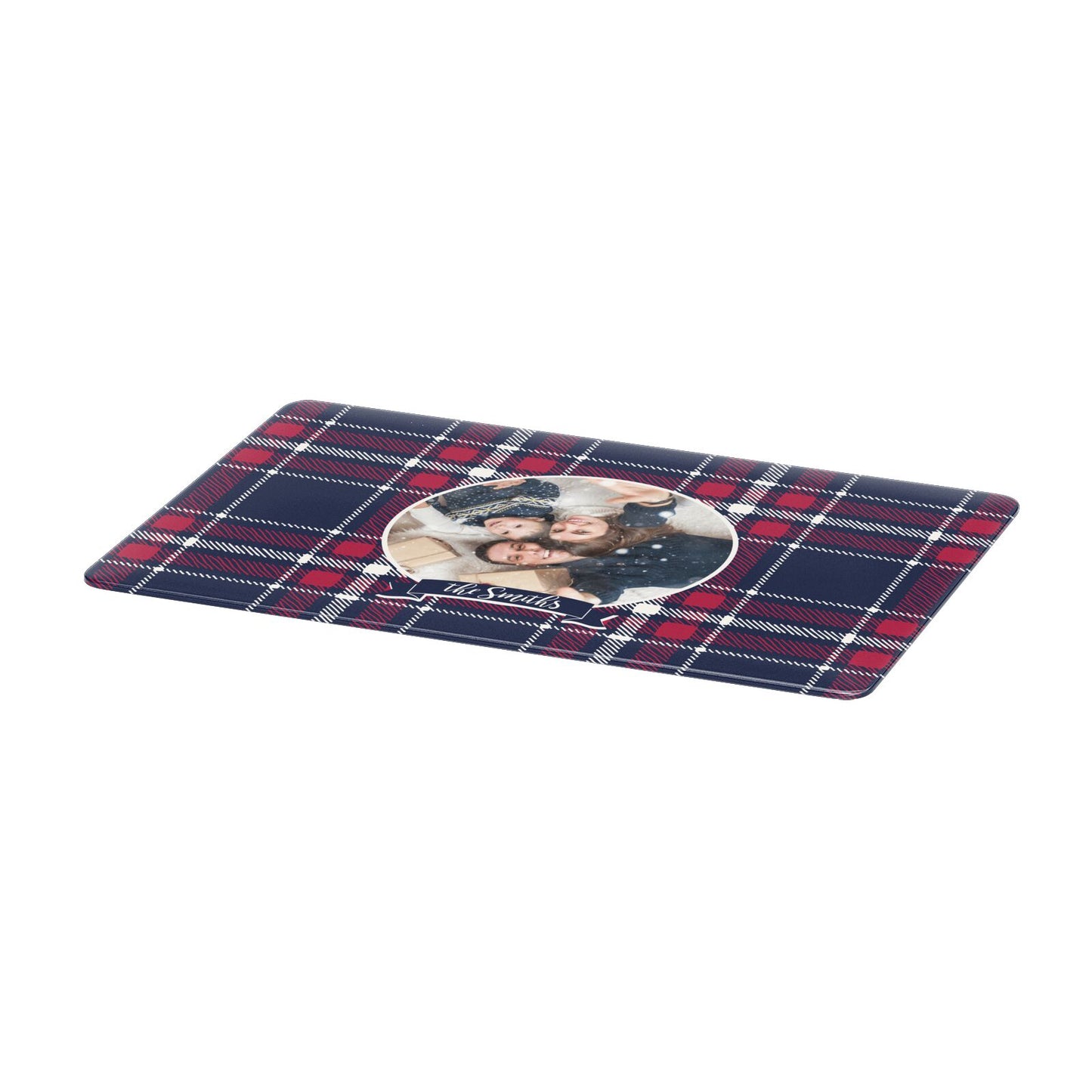 Tartan Christmas Photo Personalised Apple MacBook Case Only