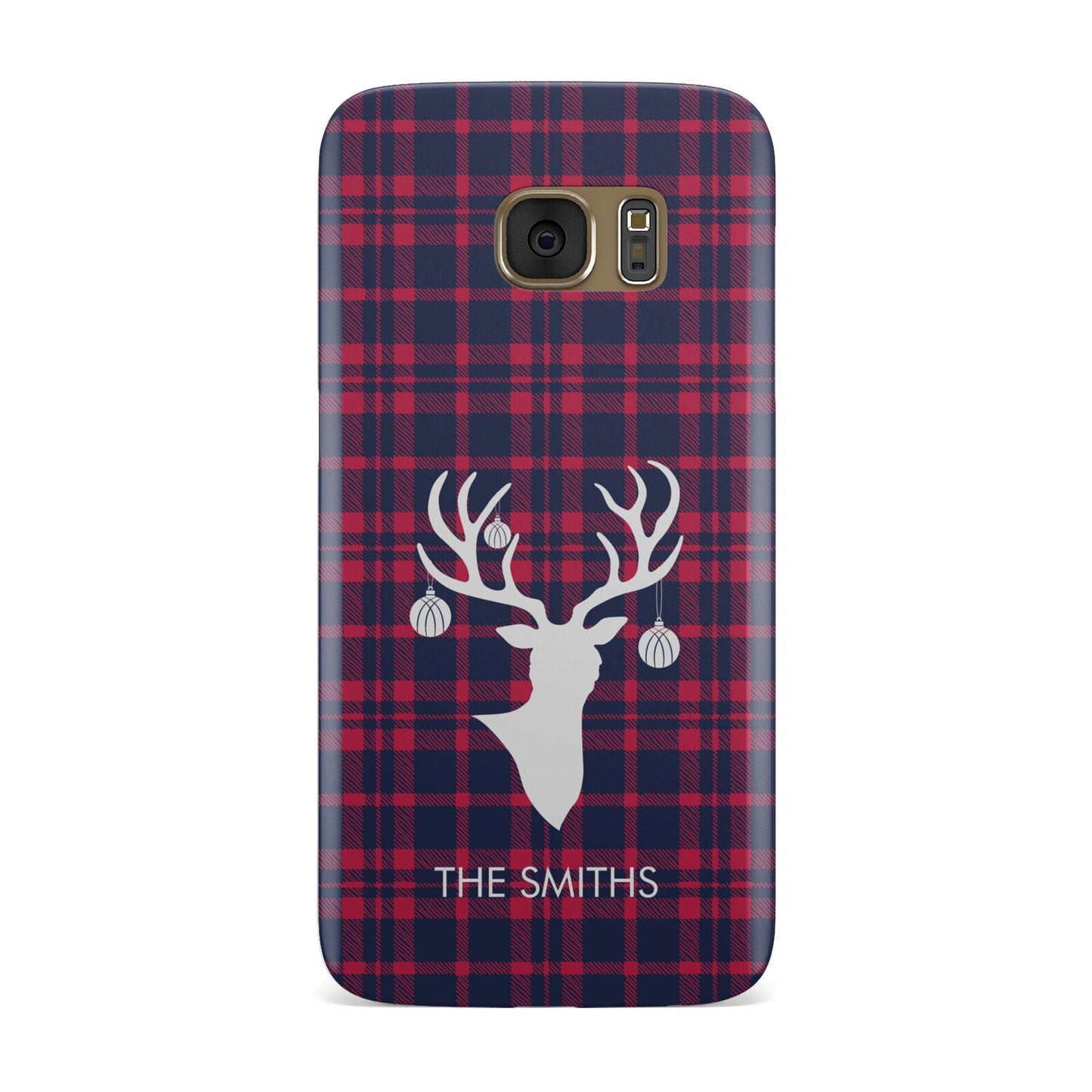Tartan Stag Personalised Family Name Samsung Galaxy Case