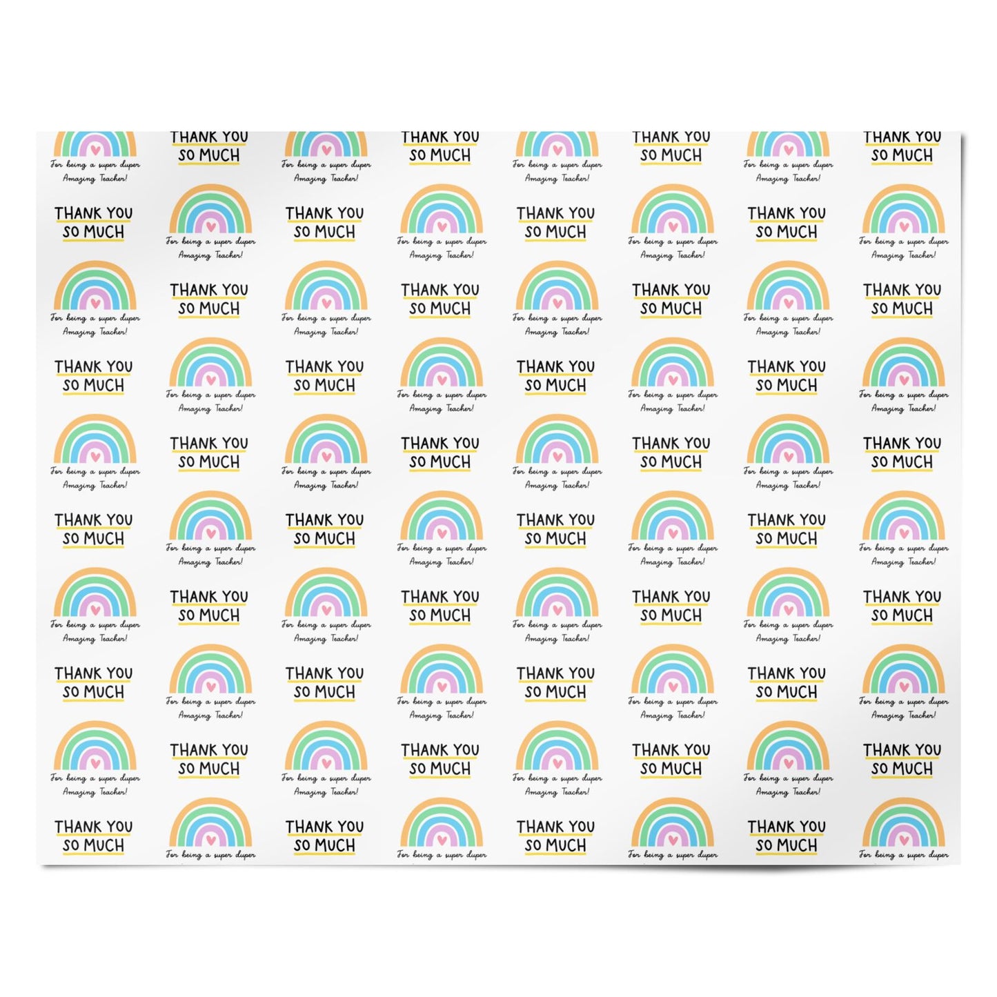 Teacher Thank You So Much Personalised Wrapping Paper Alternative