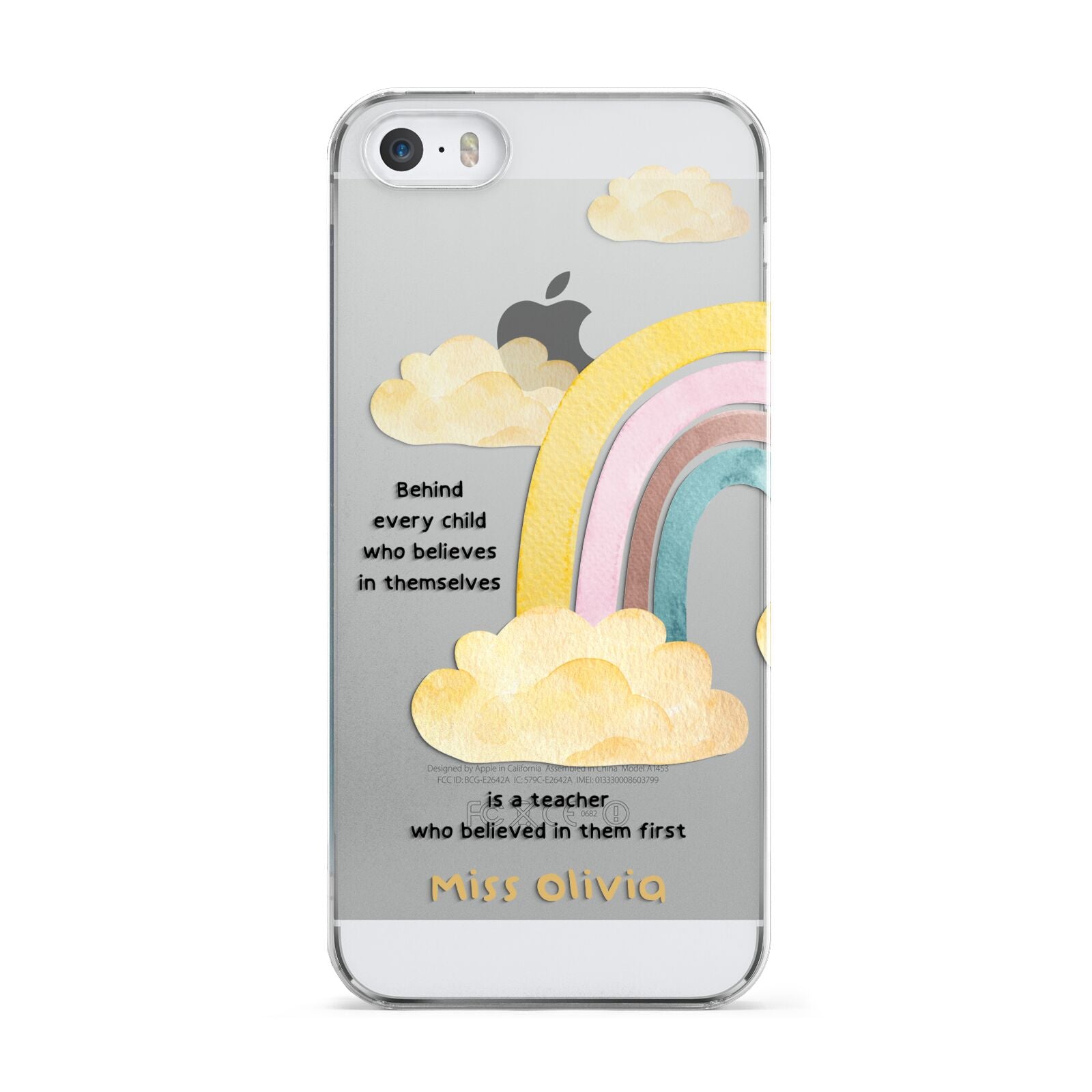 Thank You Teacher Personalised Apple iPhone 5 Case