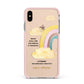 Thank You Teacher Personalised Apple iPhone Xs Max Impact Case Pink Edge on Gold Phone