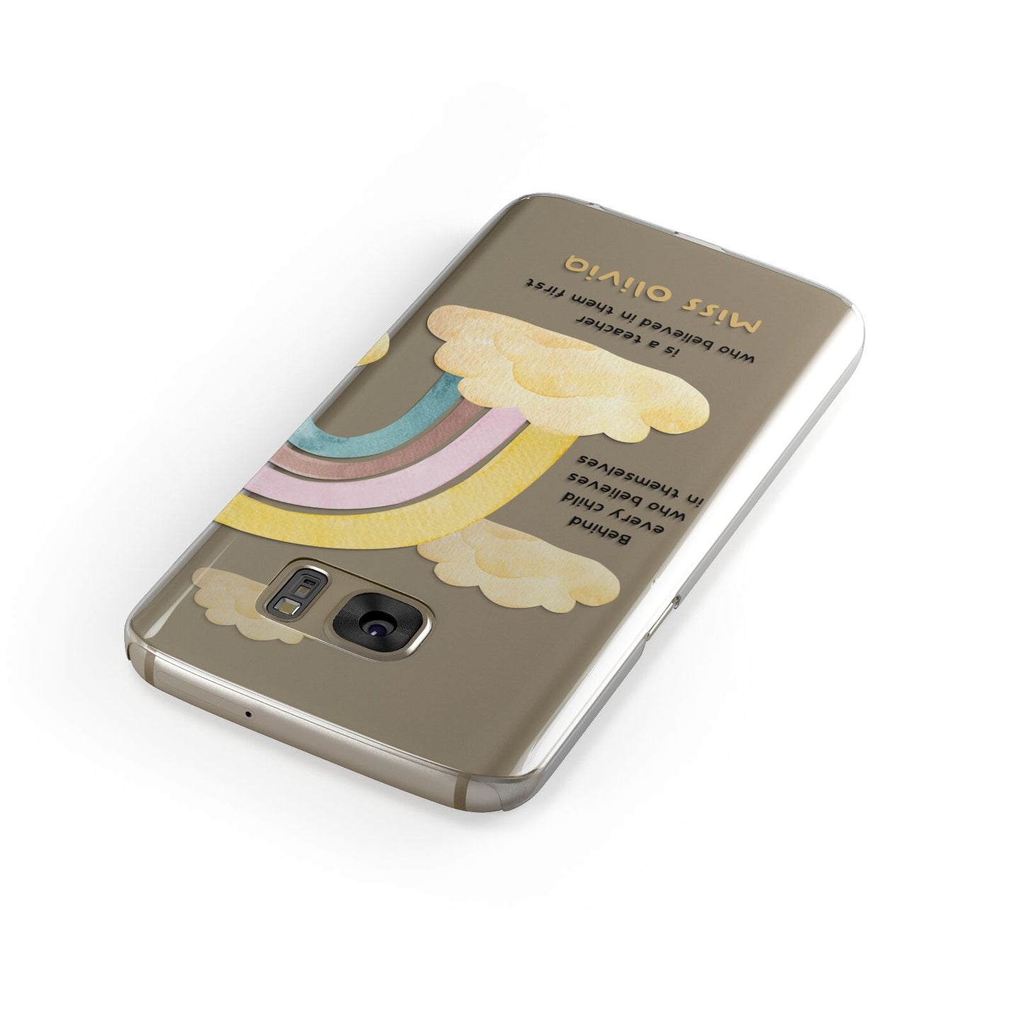 Thank You Teacher Personalised Samsung Galaxy Case Front Close Up