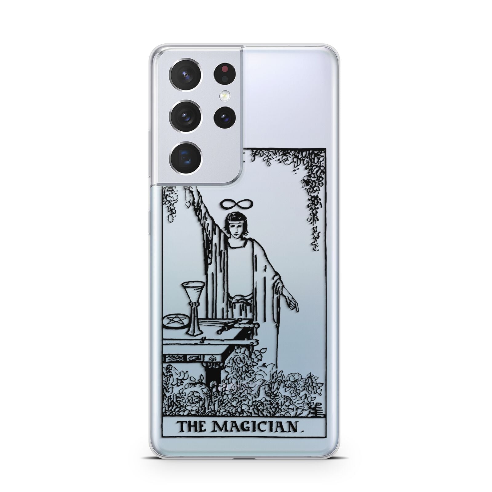 The Magician Monochrome Tarot Card Samsung S21 Ultra Case