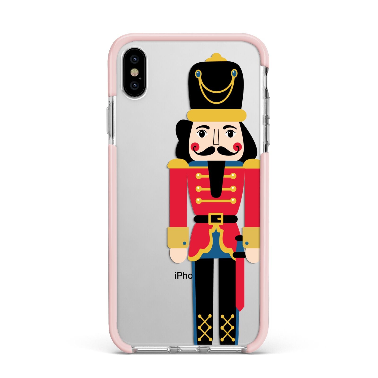 The Nutcracker Apple iPhone Xs Max Impact Case Pink Edge on Silver Phone