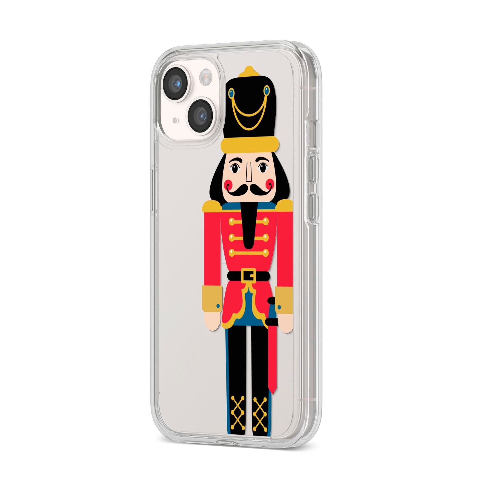 The Nutcracker iPhone 14 Clear Tough Case Starlight Angled Image