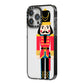 The Nutcracker iPhone 14 Pro Max Black Impact Case Side Angle on Silver phone
