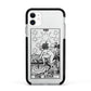 The Star Monochrome Tarot Card Apple iPhone 11 in White with Black Impact Case