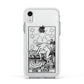 The Star Monochrome Tarot Card Apple iPhone XR Impact Case White Edge on Silver Phone