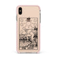 The Star Monochrome Tarot Card Apple iPhone Xs Max Impact Case Pink Edge on Gold Phone