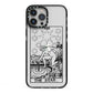The Star Monochrome Tarot Card iPhone 13 Pro Max Black Impact Case on Silver phone