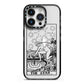 The Star Monochrome Tarot Card iPhone 14 Pro Black Impact Case on Silver phone