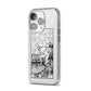 The Star Monochrome Tarot Card iPhone 14 Pro Clear Tough Case Silver Angled Image