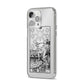 The Star Monochrome Tarot Card iPhone 14 Pro Max Clear Tough Case Silver Angled Image