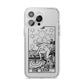 The Star Monochrome Tarot Card iPhone 14 Pro Max Clear Tough Case Silver