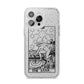 The Star Monochrome Tarot Card iPhone 14 Pro Max Glitter Tough Case Silver