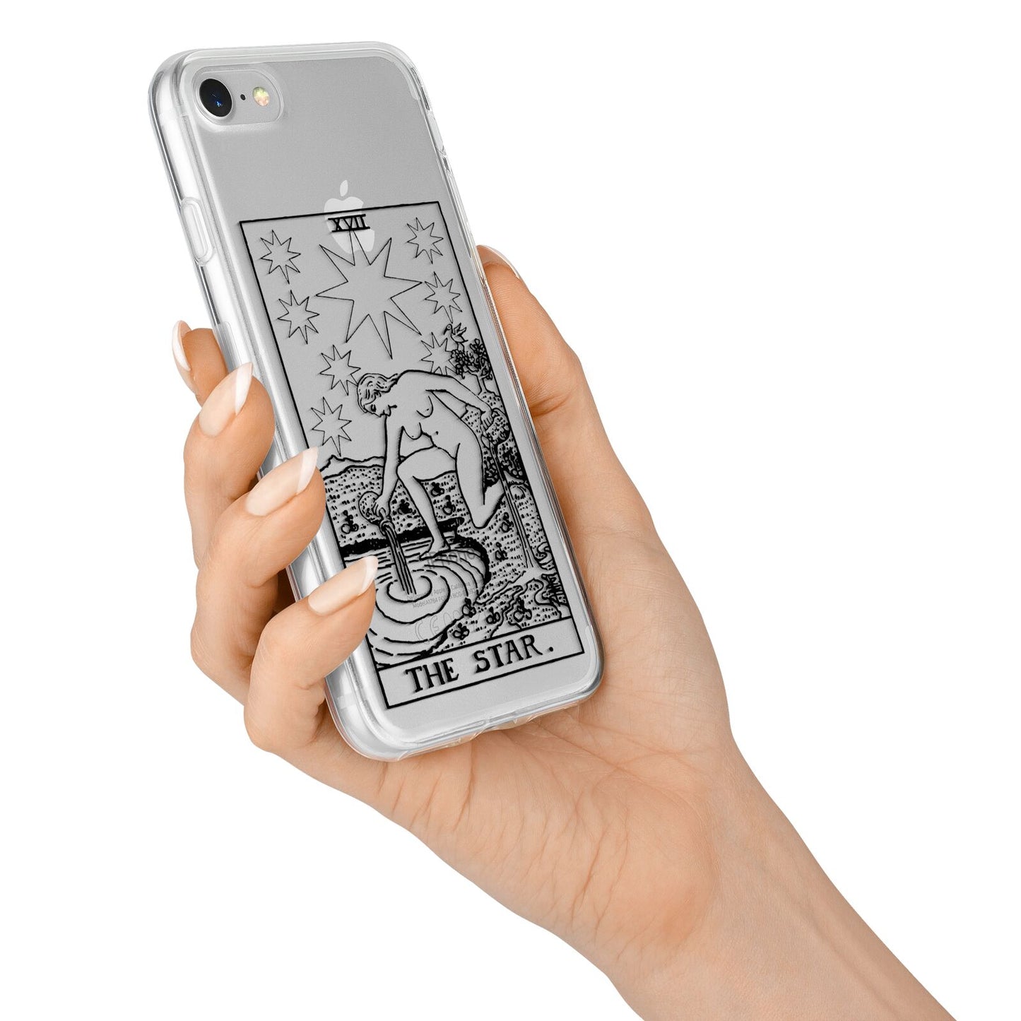 The Star Monochrome Tarot Card iPhone 7 Bumper Case on Silver iPhone Alternative Image