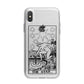 The Star Monochrome Tarot Card iPhone X Bumper Case on Silver iPhone Alternative Image 1