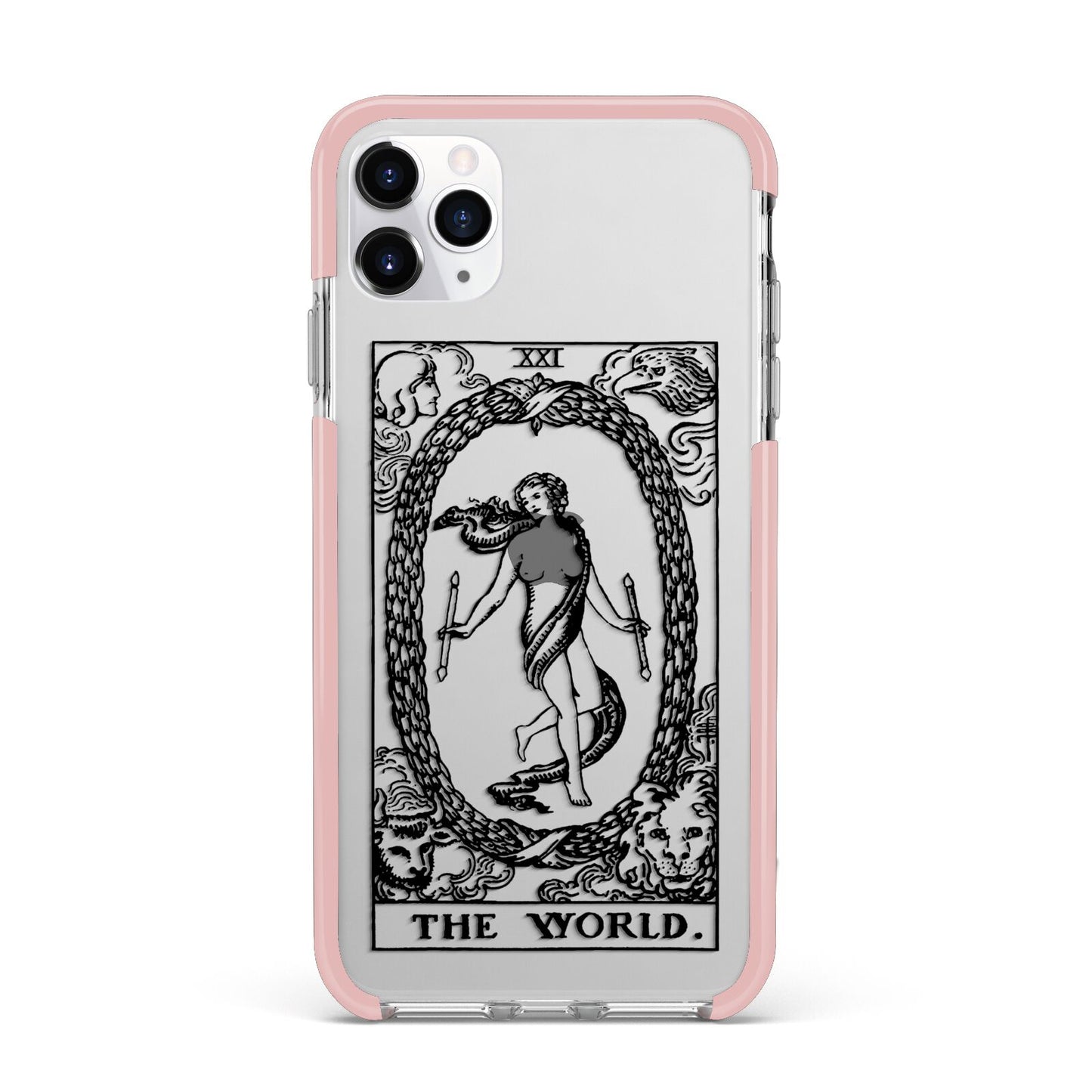 The World Monochrome iPhone 11 Pro Max Impact Pink Edge Case