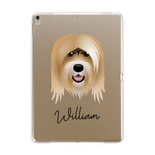 Tibetan Terrier Personalised Apple iPad Gold Case