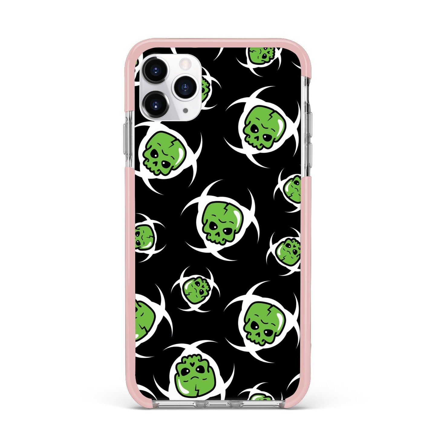 Toxic Skulls iPhone 11 Pro Max Impact Pink Edge Case