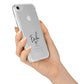 Transparent Black Handwritten Name iPhone 7 Bumper Case on Silver iPhone Alternative Image