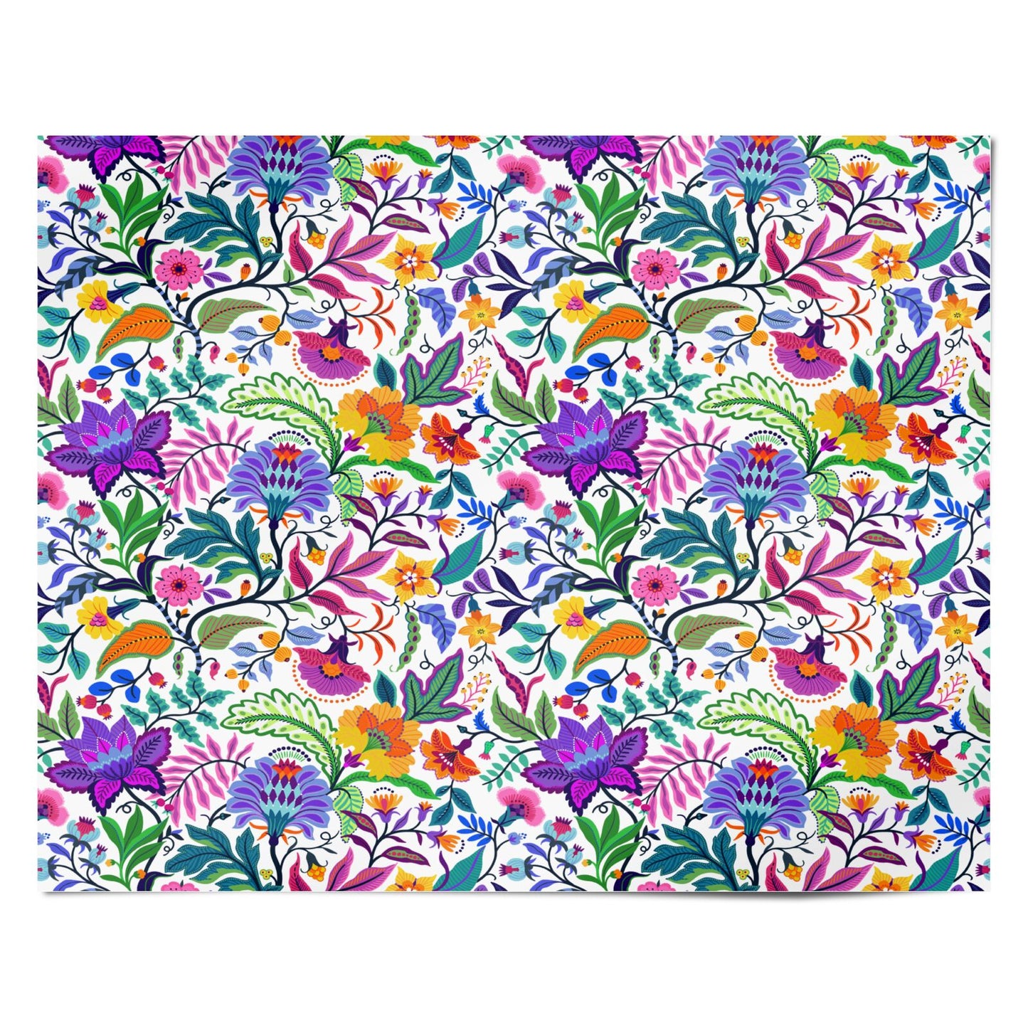 Tropical Floral Personalised Wrapping Paper Alternative