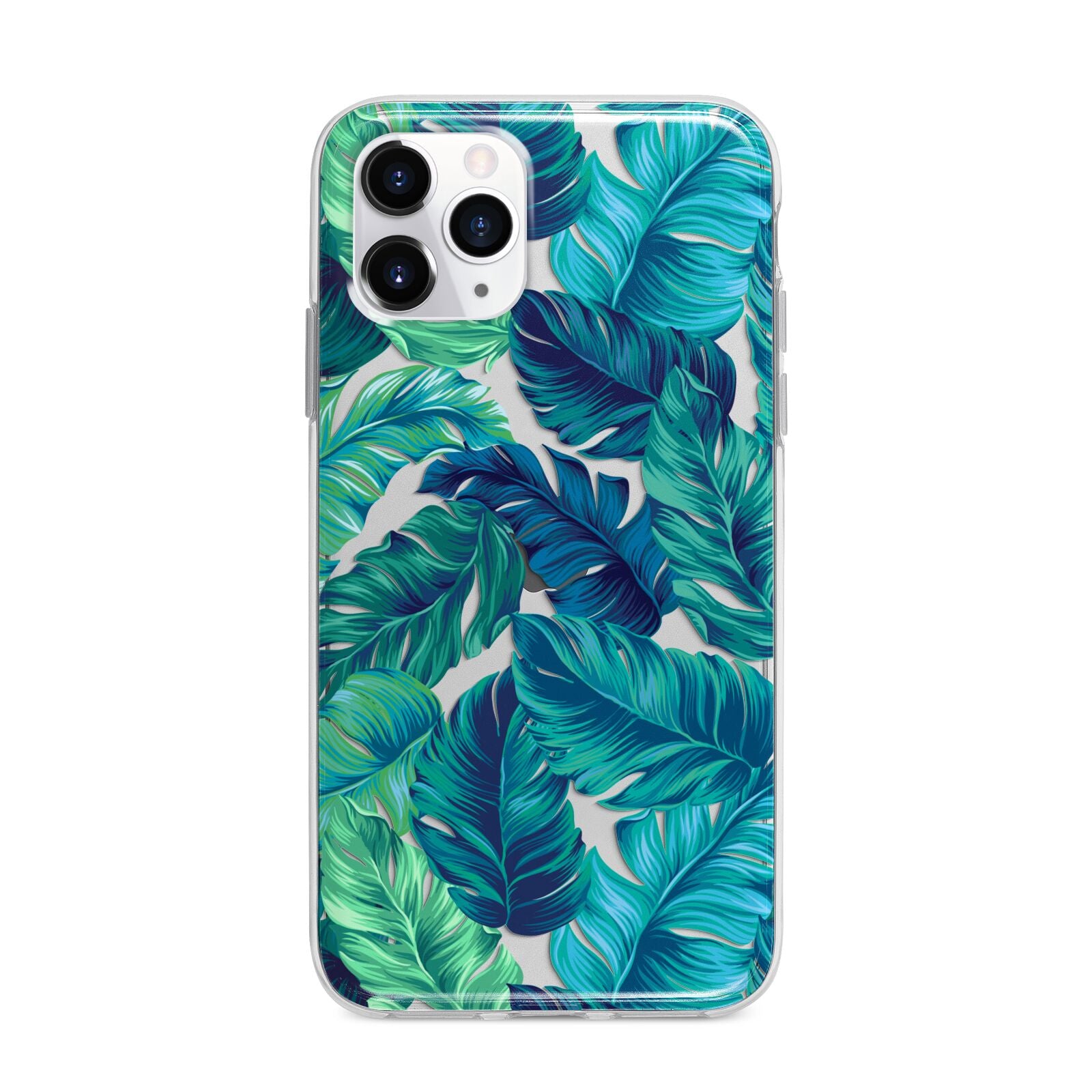 Tropical Leaves Apple iPhone 11 Pro Max in Silver with Bumper Case