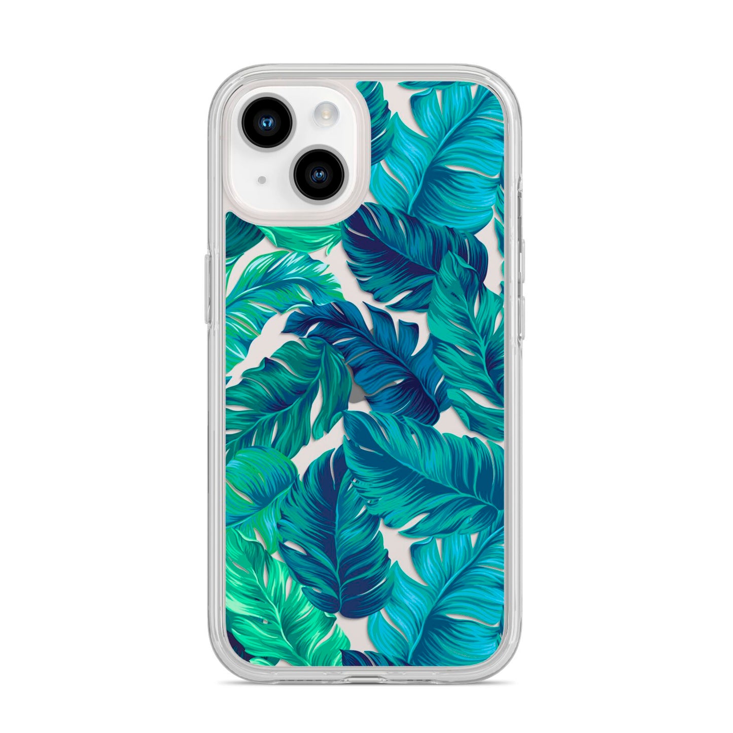 Tropical Leaves iPhone 14 Clear Tough Case Starlight
